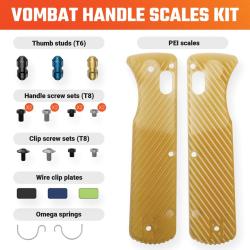 Plaquettes de Manche PEI pour Couteau Vosteed Vombat Kit Visserie VOSX0138