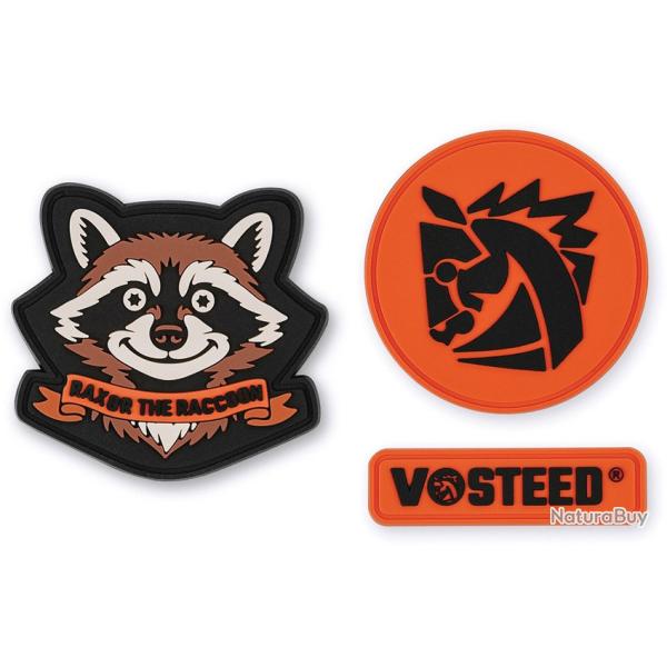 Lot de 3 Patchs PVC Vosteed Morale Patch Velcro VOSX0177