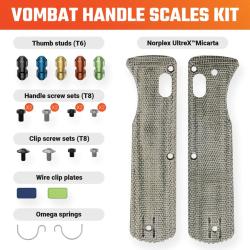 Plaquettes de Manche Micarta pour Couteau Vosteed Vombat Kit Visserie VOSW0103