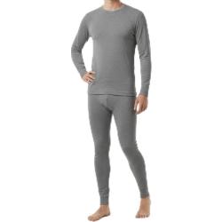 PROMO ! Ensemble de sous-v&ecirc;tements thermiques longs en laine m&eacute;rinos Gris
