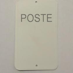 Num&eacute;ro de poste ou battue vierge x10 blanc