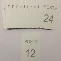 Num&eacute;ro de poste ou battue 12 &agrave; 24 blanc