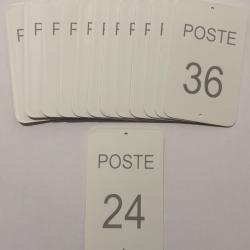 Num&eacute;ro de poste ou battue 24 &agrave; 36 blanc