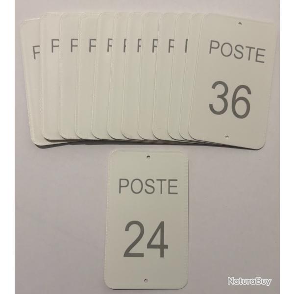 Num�ro de poste ou battue 24 � 36 blanc