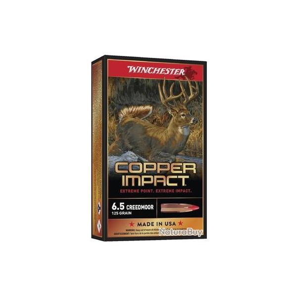 Cartouches Winchester Extrem point cal 6.5 Creedmoor 125 gr 8.1 g