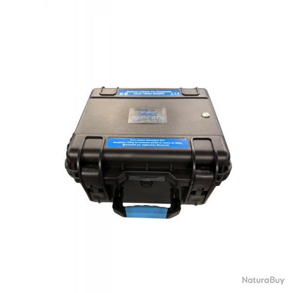 Kit Valise lithium Vague Bleue 12,8V 100Ah avec chargeur 14,6V 10Ah