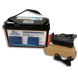 Batterie lithium LiFePo4 12.8V 100Ah avec chargeur Vague Bleue