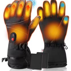 Gants chauffants rechargeables - 2 batteries 6000 mAh - Chasse P&ecirc;che Moto