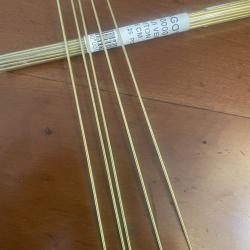Lot de 5 aiguilles &agrave; vers Ragot - Laiton creuses - 18 cm - Neuf