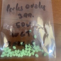 WGT - Lot de 50 perles vertes lumineuses 3 mm - R&eacute;f. 204.5.16 - Neuf