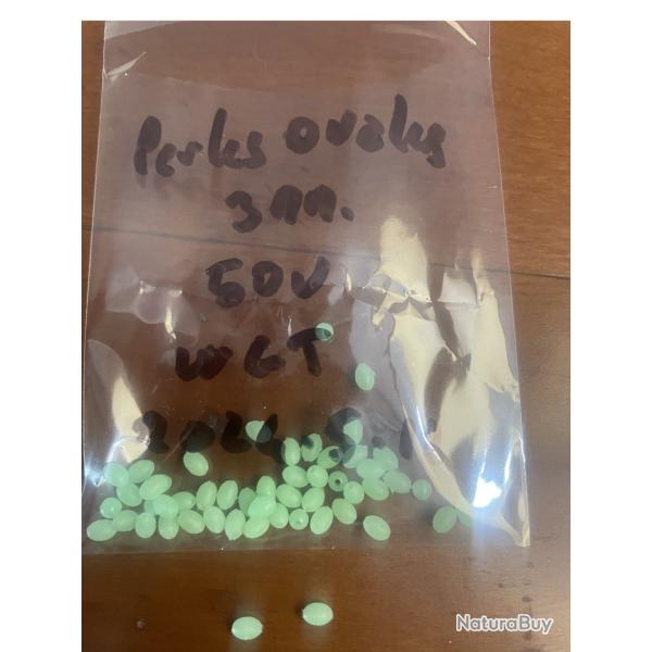 WGT - Lot de 50 perles vertes lumineuses 3 mm - R�f. 204.5.16 - Neuf