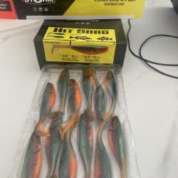 Storm Hit-Shad 4.0" Holland Char - Lot 12 leurres - Neufs & emball&eacute;s