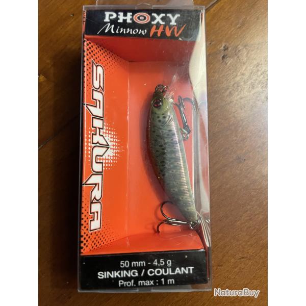 Sakura Phoxy Minnow HW 50S - 50 mm - Coulant - RL14 Fario Trout - Neuf