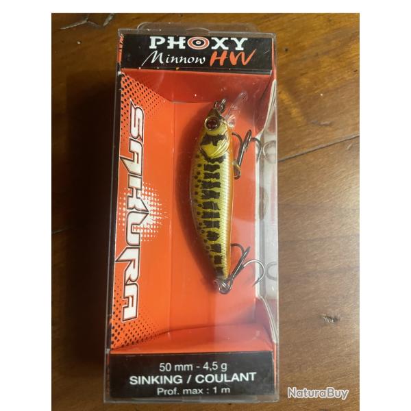 Sakura Phoxy Minnow HW 50S  Brown Vairon  Coulant 1 m Neuf