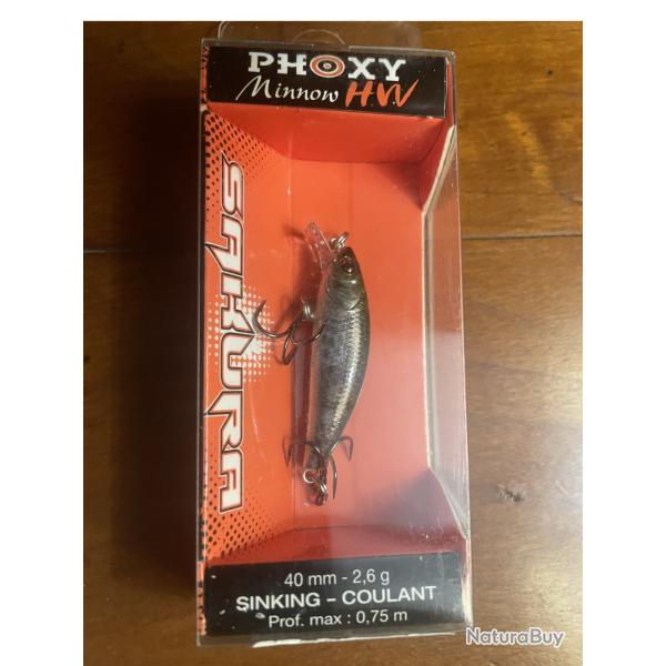 Sakura Phoxy Minnow HW 40S ? Real Life Chabot ? Coulant 0,75 m ? Neuf ??