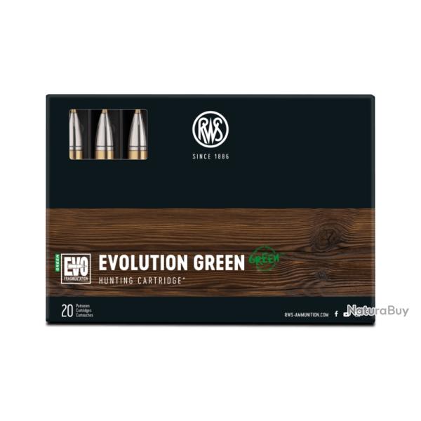 Bo�te de 20 balles RWS Evo Green 9,3x74R 184 gr