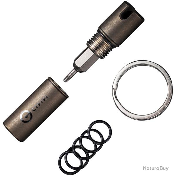 Porte-Cl�s Tournevis Torx T6 T8 Titane Bronze Civivi Key Bit CIVC200482