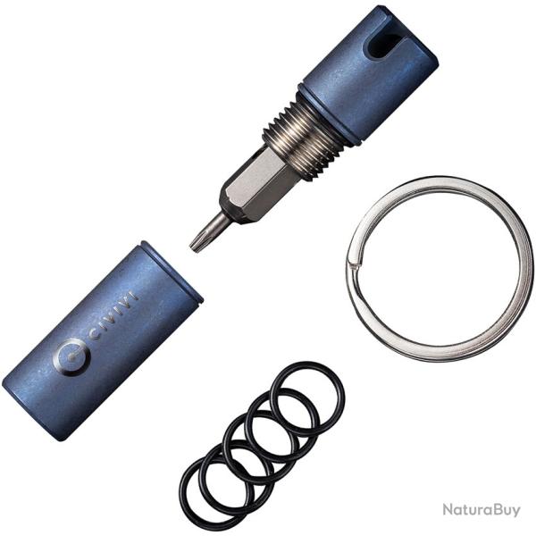 Porte-Cl�s Tournevis Torx T6 T8 Titane Bleu Civivi Key Bit CIVC200483