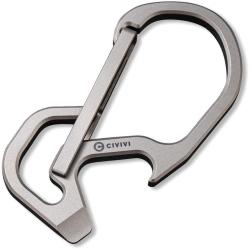 Mousqueton Titane Gris Multi-Outil Tournevis D&eacute;capsuleur Civivi Click Carabiner CIVCA01A