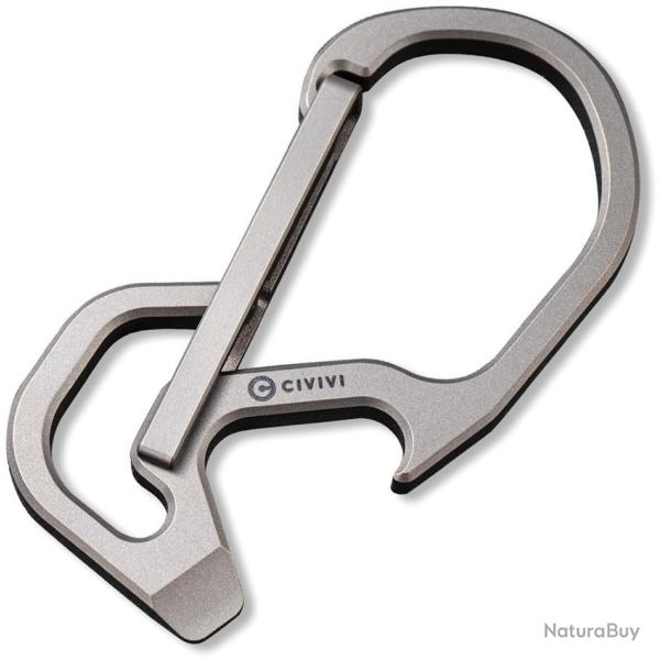Mousqueton Titane Gris Multi-Outil Tournevis D�capsuleur Civivi Click Carabiner CIVCA01A