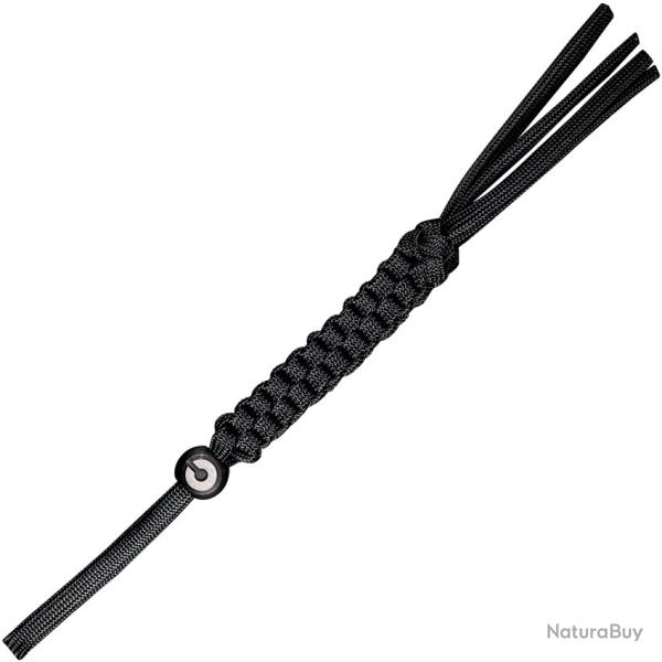Dragonne Paracord Tress�e Perle Titane Noire pour Couteau Civivi Sphere CIVCA09A