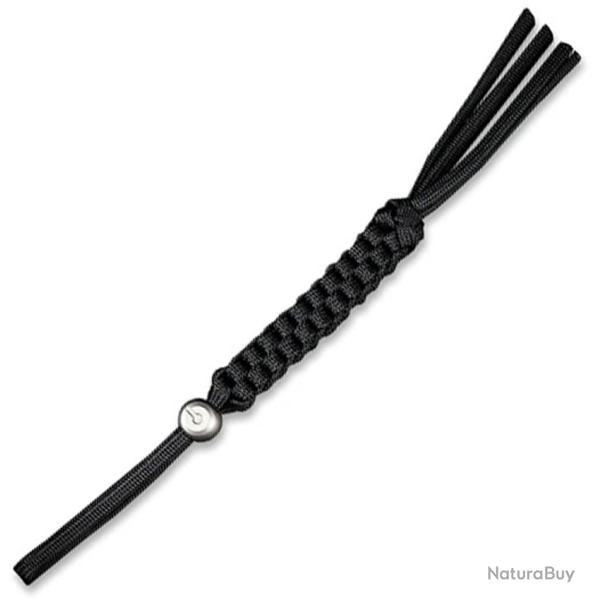 Dragonne Paracord Tress�e Perle Titane Grise pour Couteau Civivi Sphere CIVCA09B