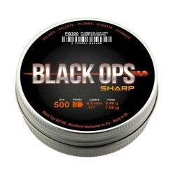 Plombs THE BLACK OPS sharp cal.4.5mm t&ecirc;te pointue par 1500 (3 boites)