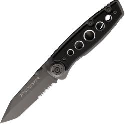 Couteau Pliant Winchester Parfive Lame Inox Tanto Manche Bois Noir Linerlock G41793