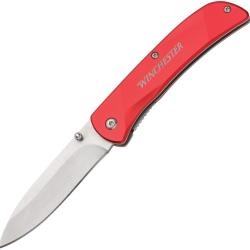 Couteau Pliant Winchester Lame Inox Manche Aluminium Rouge Linerlock WN6220040W