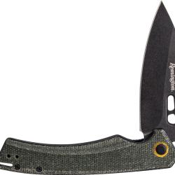 Couteau Pliant Remington EDC Coping Lame Inox Manche Micarta Vert Linerlock R15733