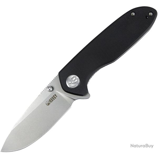 Couteau Pliant Kubey Belus EDC Lame Acier AUS-10 Manche G10 Noir Linerlock KUB342A