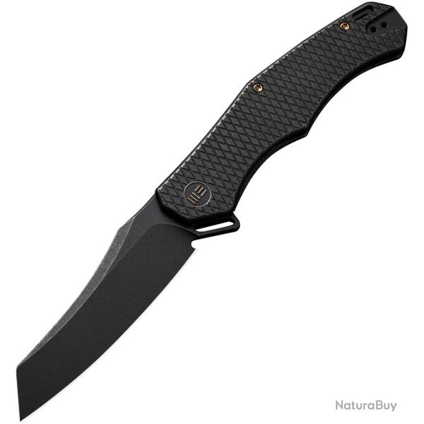 Couteau Pliant We Knife RekkeR Lame Acier CPM-20CV Manche Titane Noir Framelock �tui Nylon WE22010G1