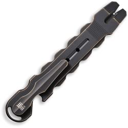 Multi-Outil Pied-de-Biche D&eacute;capsuleur Titane Bronze Clip WE Knife Gesila WEA08A