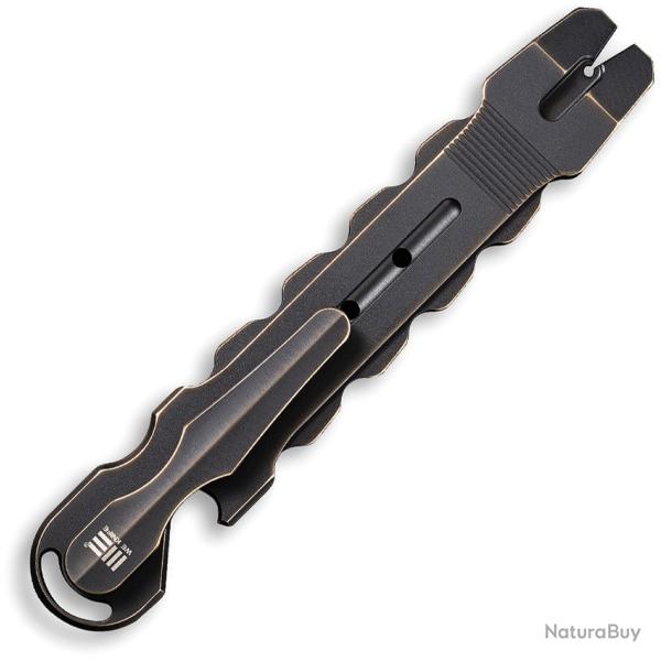 Multi-Outil Pied-de-Biche D�capsuleur Titane Bronze Clip WE Knife Gesila WEA08A