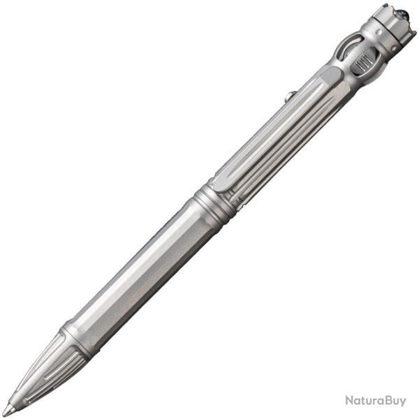 Stylo Tactique Titane Gris Brise-Vitre Spinner WE Knife Baculus Pen WETP07A
