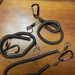Lot de 3 Leash &eacute;tirables 3m - P&ecirc;che, kayak & outdoor
