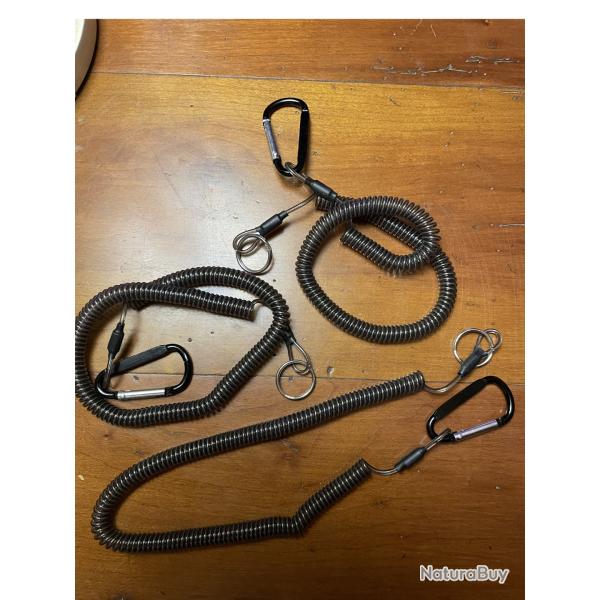 Lot de 3 Leash �tirables 3m - P�che, kayak & outdoor