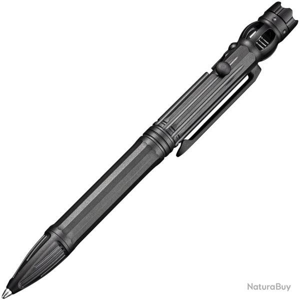 Stylo Tactique Titane Noir Brise-Vitre Spinner WE Knife Baculus Pen WETP07B