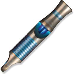 Sifflet de Survie Titane Anodis&eacute; Bleu Cordon Paracorde WE Knife WEA05BP