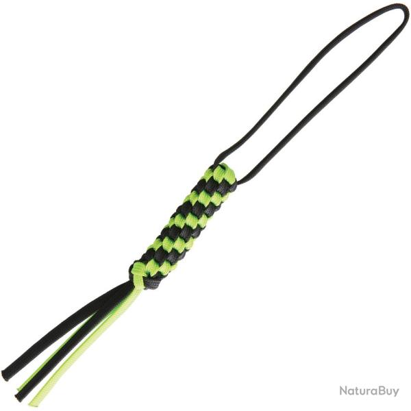 Dragonne Paracorde Tress�e Noire et Verte pour Couteau WE Knife WEA03A