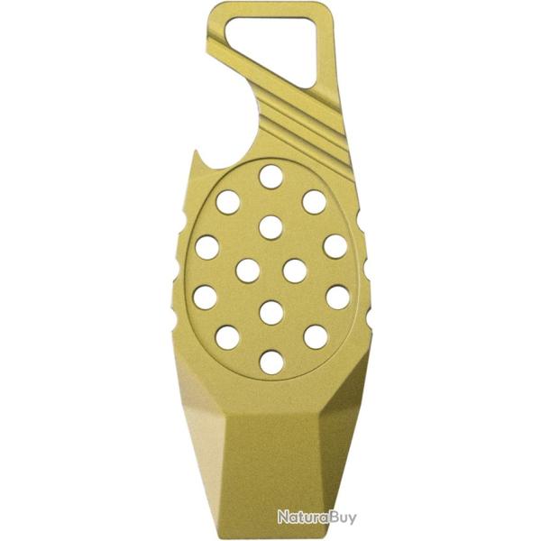 Mini Multi-Outil Pied-de-Biche D�capsuleur Titane Bronze Porte-Cl�s Kubey KUB447D