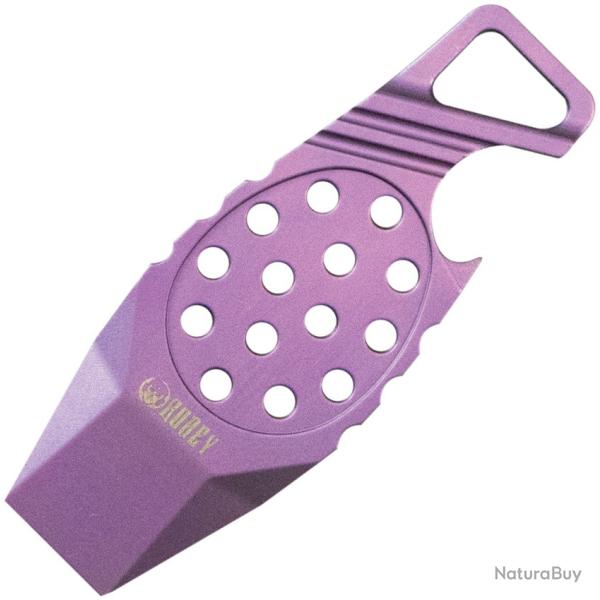 Mini Multi-Outil Pied-de-Biche D�capsuleur Titane Rose Porte-Cl�s Kubey KUB447E