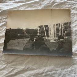 Photo ancienne enfants jouant place de la gare Arras Pas de Calais