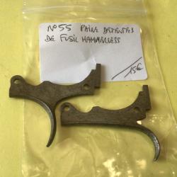 VENDU PAR LE-CUIRASSIER  N&deg; 55 PAIRE DE D&Eacute;TENTES POUR FUSIL HAMMERLESS  CAL 12