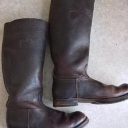 Bottes Luftwaffe WW2 en cuir marron