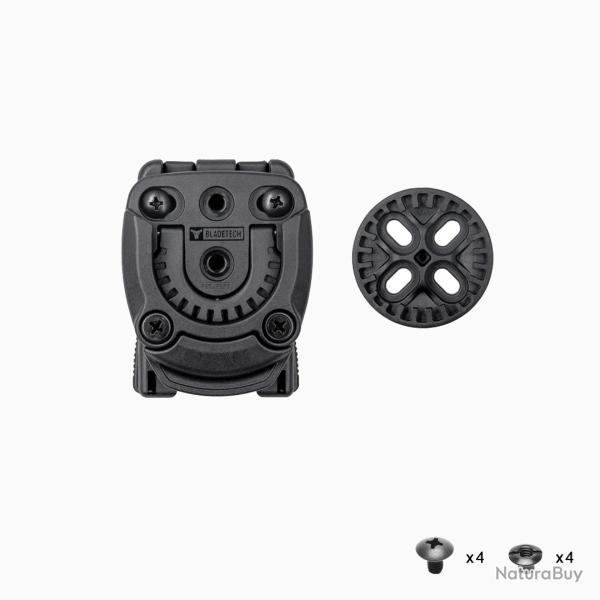 Kit Tek-Mount Mini : r�cepteur (femelle) et disque d'insertion (m�le) Noir