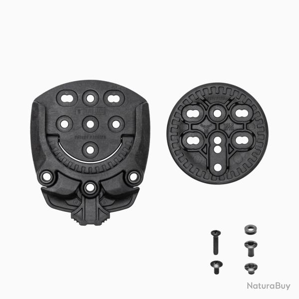 Kit Tek-Mount : r�cepteur (femelle) et disque d'insertion (m�le) Noir