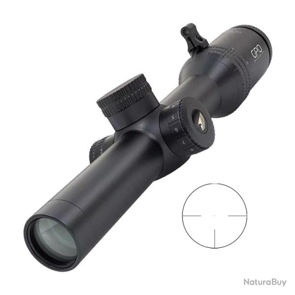 Lunette De Chasse GPO Spectra 6X - 1-6X24 - R�ticule fibre de verre G3 IL SFP (MRAD)