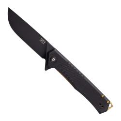 Couteau Tekto Knives F1 Alpha Lame Acier D2 Manche G10 Noir Linerlock TKTF1GBKBK3