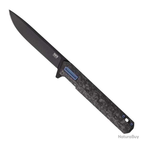 Couteau Tekto Knives F2 Bravo Lame Acier D2 Manche Carbone Noir Linerlock TKTF2CBLBK1